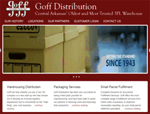 Tablet Screenshot of goffdist.com